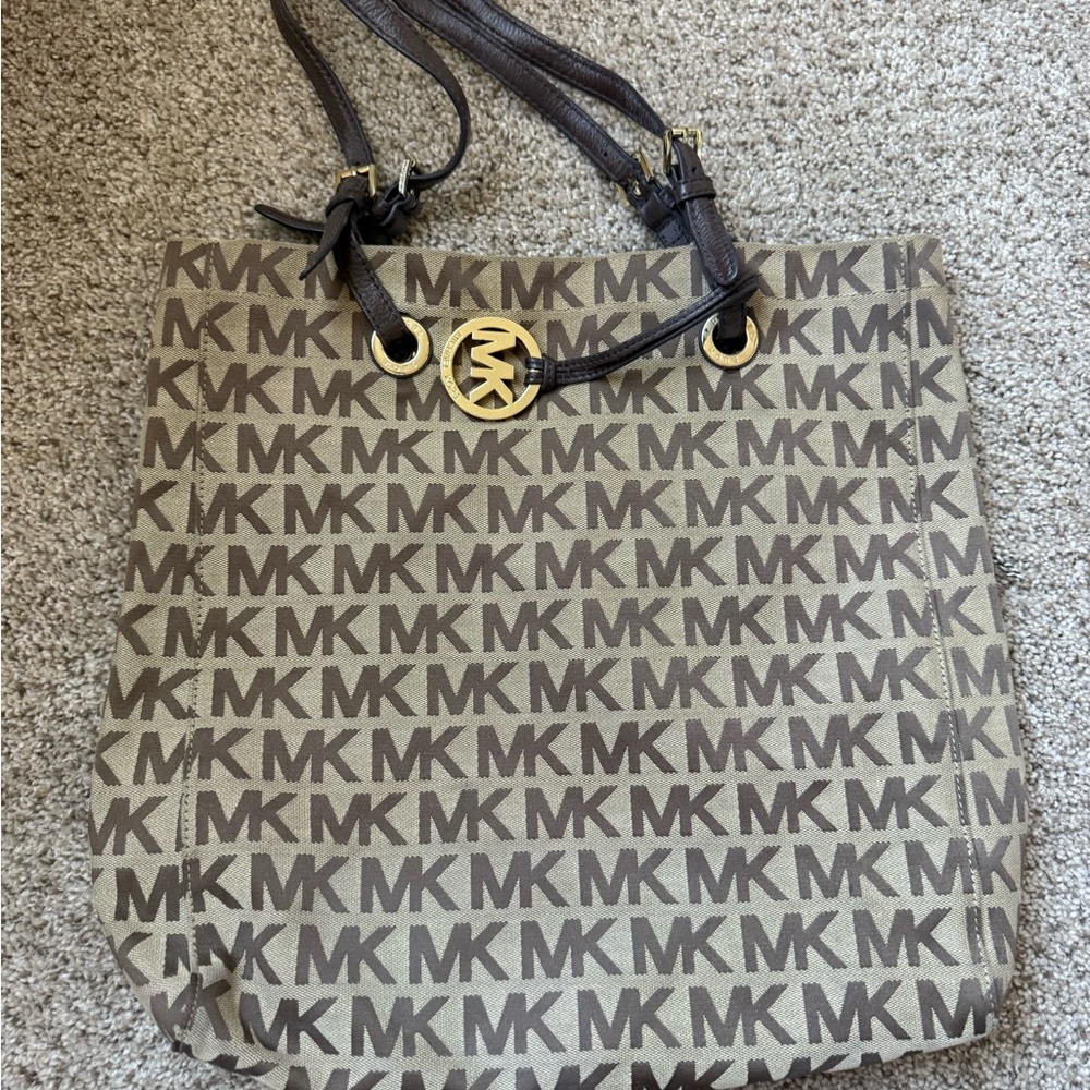 Michael Kors Monogram Brown Tote